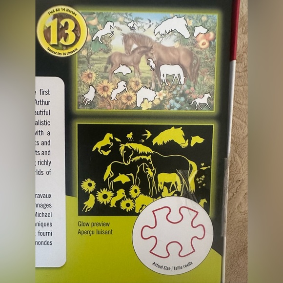 MasterPieces Horse Puzzle “Neighs And Nuzzles” Glow In The Dark 500 pc EUC - Picture 6 of 8